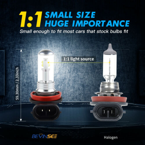 H11 For Kawasaki Ninja ZX6R ZX600 2007-2012 LED Headlight Bulb High Low Beam - Fresh Stock Dated February 2026