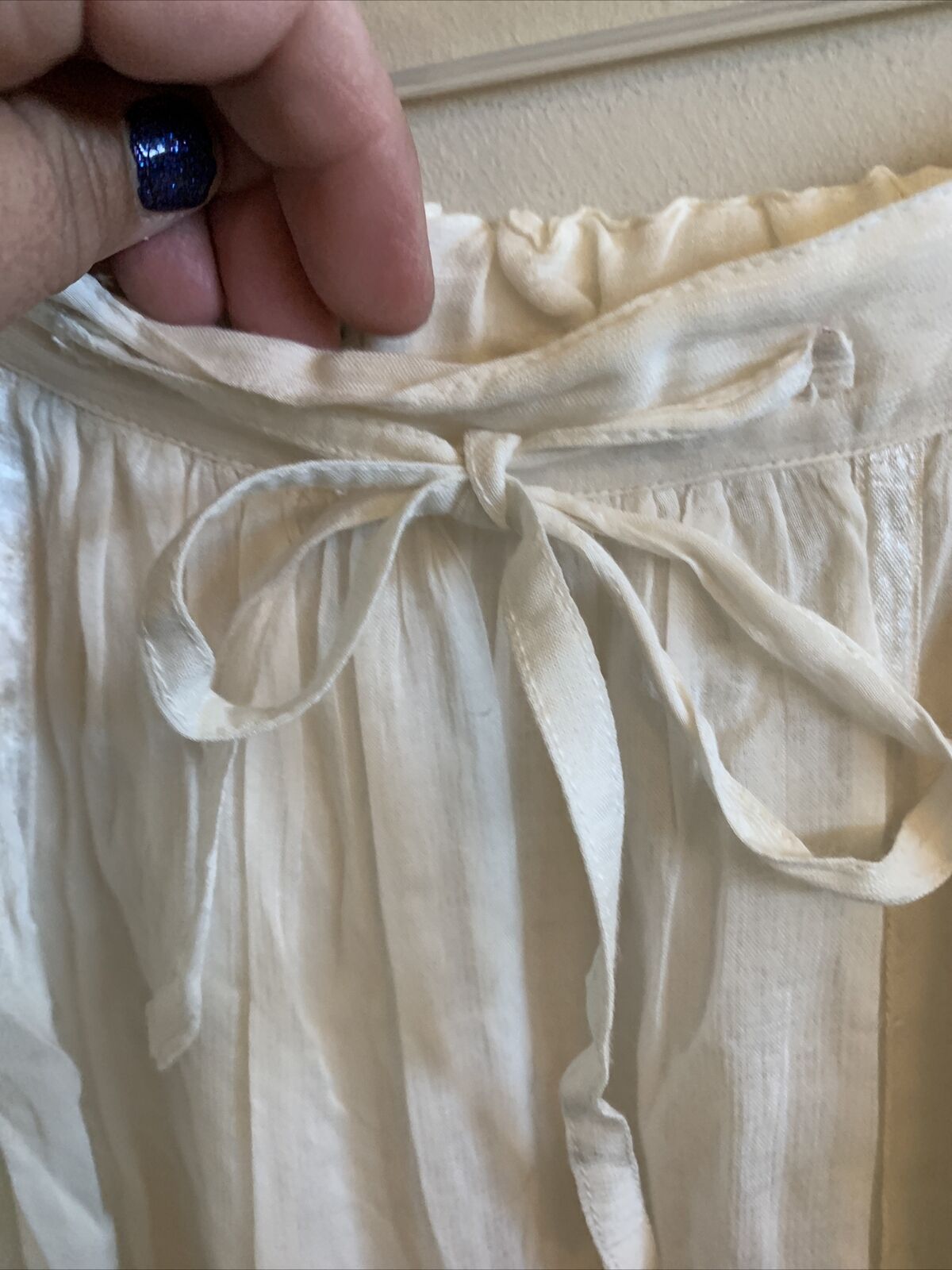 Vintage cottage core skirt, ivory embroidered, Large, Midi - Fresh Stock Dated March 2026