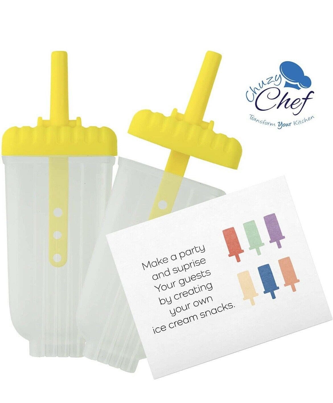 Popsicle Ice Mold Maker Set - 6 Pack BPA Free Reusable Ice Cream DIY - Fresh Stock Dated February 2026