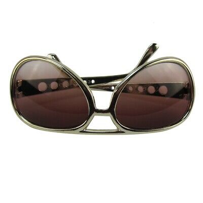 Gold Lens Elvis Retro Sun Glasses Costume Prop TCB Sunglasses Fashion Accessory - Fresh Stock Dated February 2026