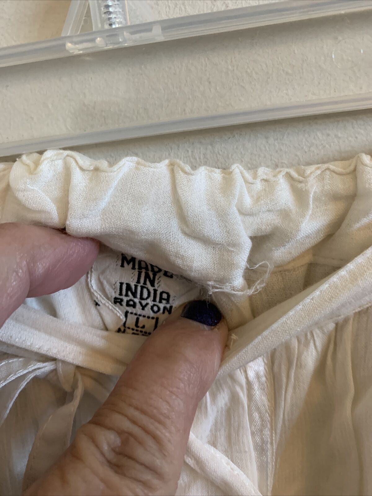 Vintage cottage core skirt, ivory embroidered, Large, Midi - Fresh Stock Dated March 2026