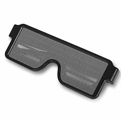 BLUE LED Flash Glasses 8 Adjustable Patterns Luminous Flashing Shades Eye Wea... - Fresh Stock Dated February 2026