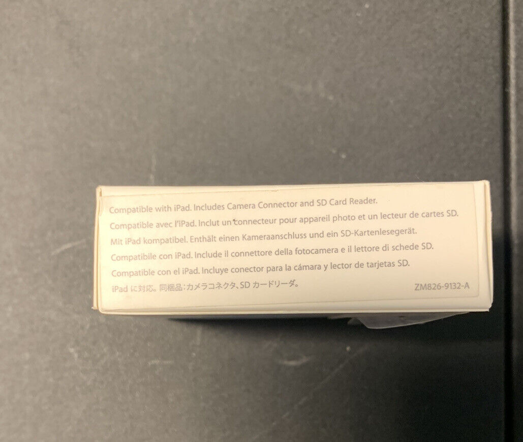 Genuine OEM Apple iPad Camera Connection Kit MC531ZM/A A1362, A1358 New ! Sealed - Fresh Stock Dated December 2025