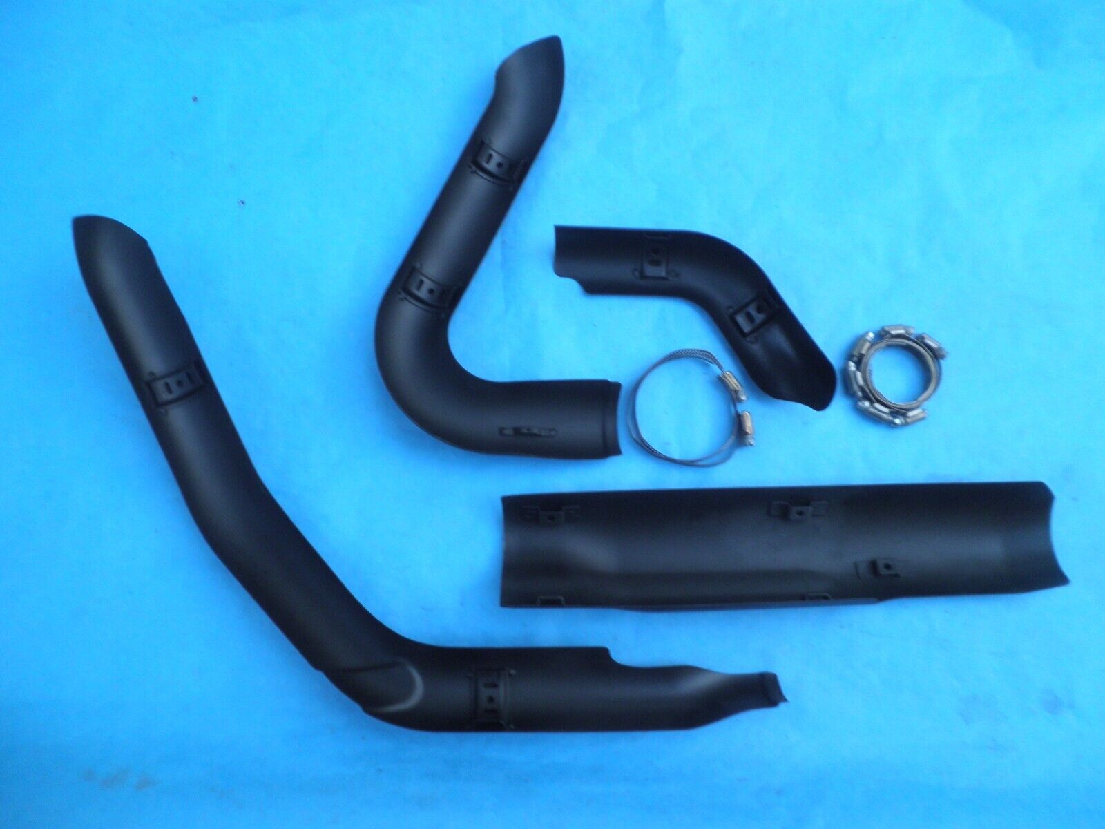 2017-24 HARLEY TOURING M8 ELECTRA ROAD STREET GLIDE BLACK EXHAUST HEAT SHIELDS - Fresh Stock Dated February 2026