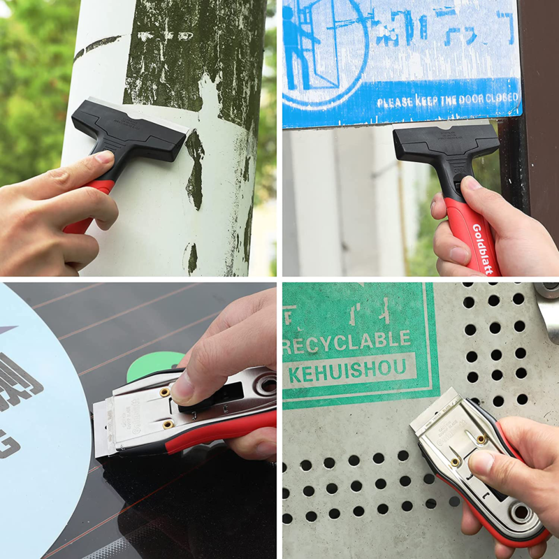 Goldblatt Razor Blade Scraper, 2-piece Razor Scraper Tool with 15-piece Blades, - Fresh Stock Dated February 2026