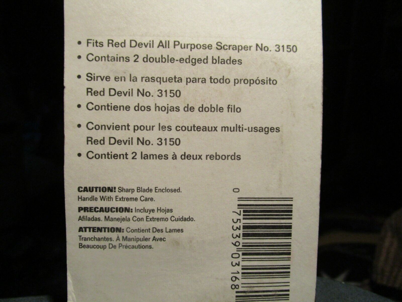 Red Devil 3168 Replacement Double-Edge Scraper Blade, 2.5