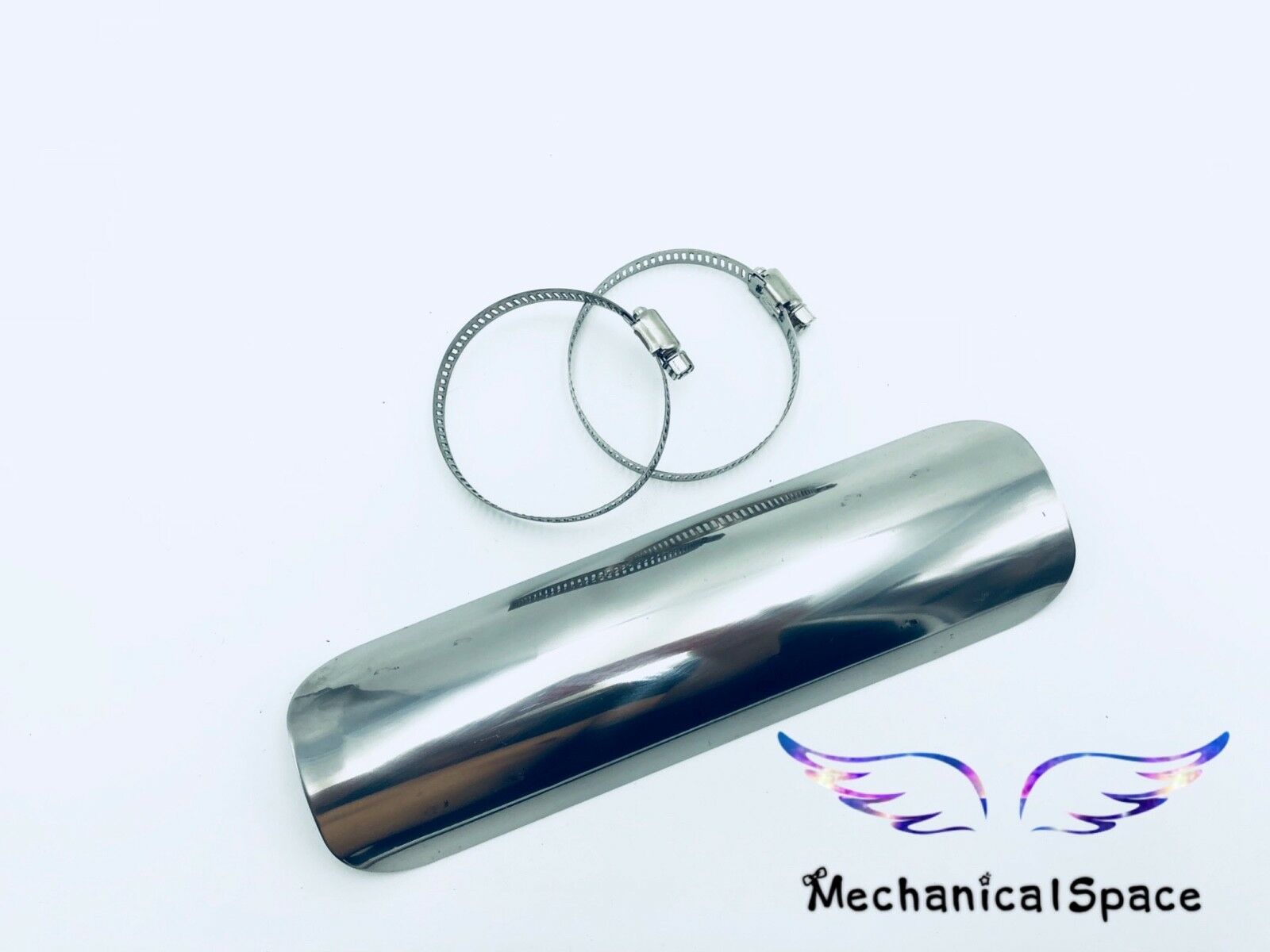 Universal Chrome Exhaust Muffler Pipe Heat Shield Cover Heel Guard Motorcycle - Fresh Stock Dated February 2026