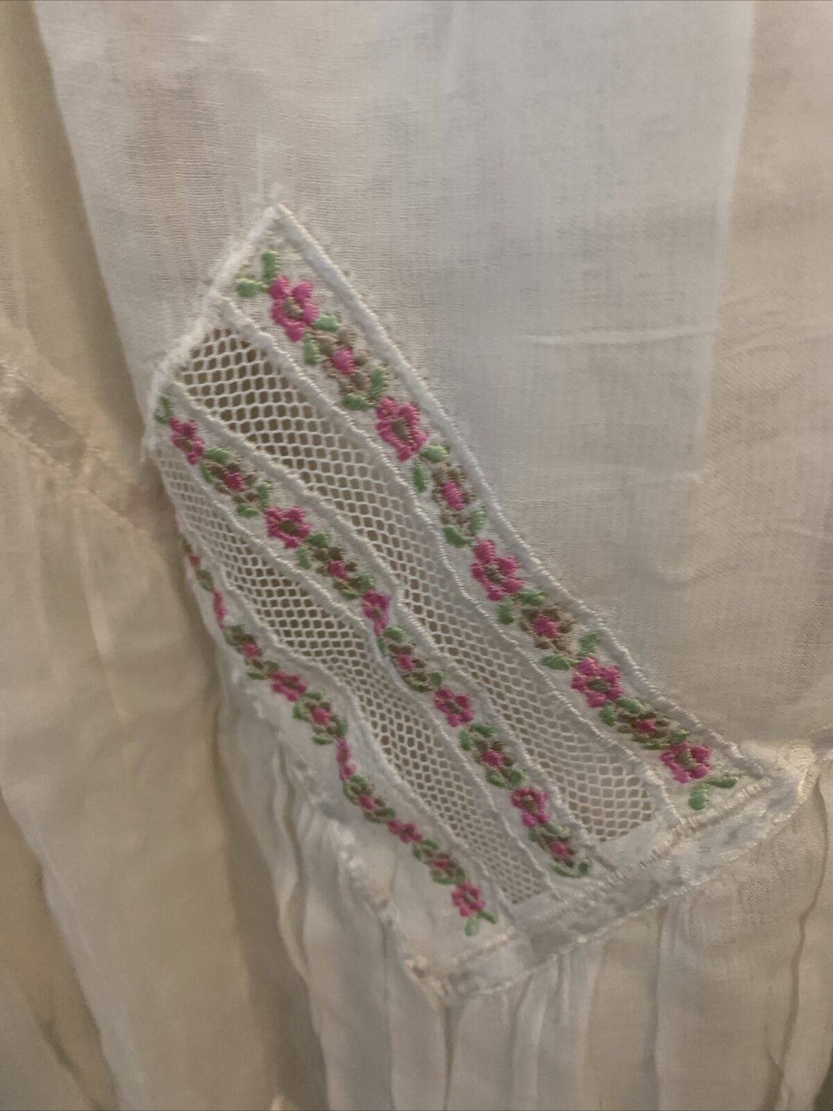 Vintage cottage core skirt, ivory embroidered, Large, Midi - Fresh Stock Dated March 2026