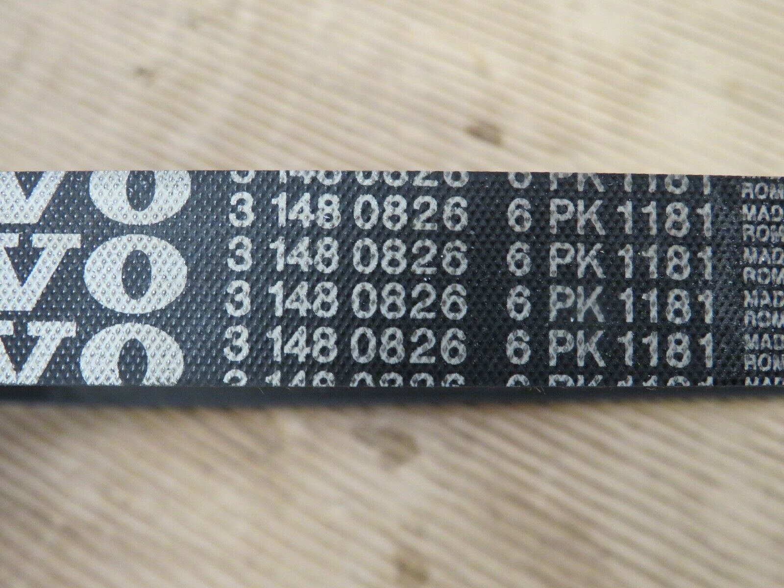 2020 VOLVO XC40 2.0L ALTERNATOR DRIVE BELT 31480826 / 6PK1181 OEM 178902 C03 - Fresh Stock Dated February 2026