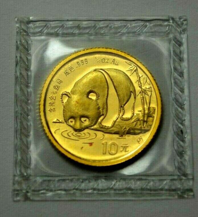 PROOF UNC 1987-S China Panda 1/10 oz .999 Gold 10 Yuan Coin Chinese Coin Sealed! - Fresh Stock Dated February 2026