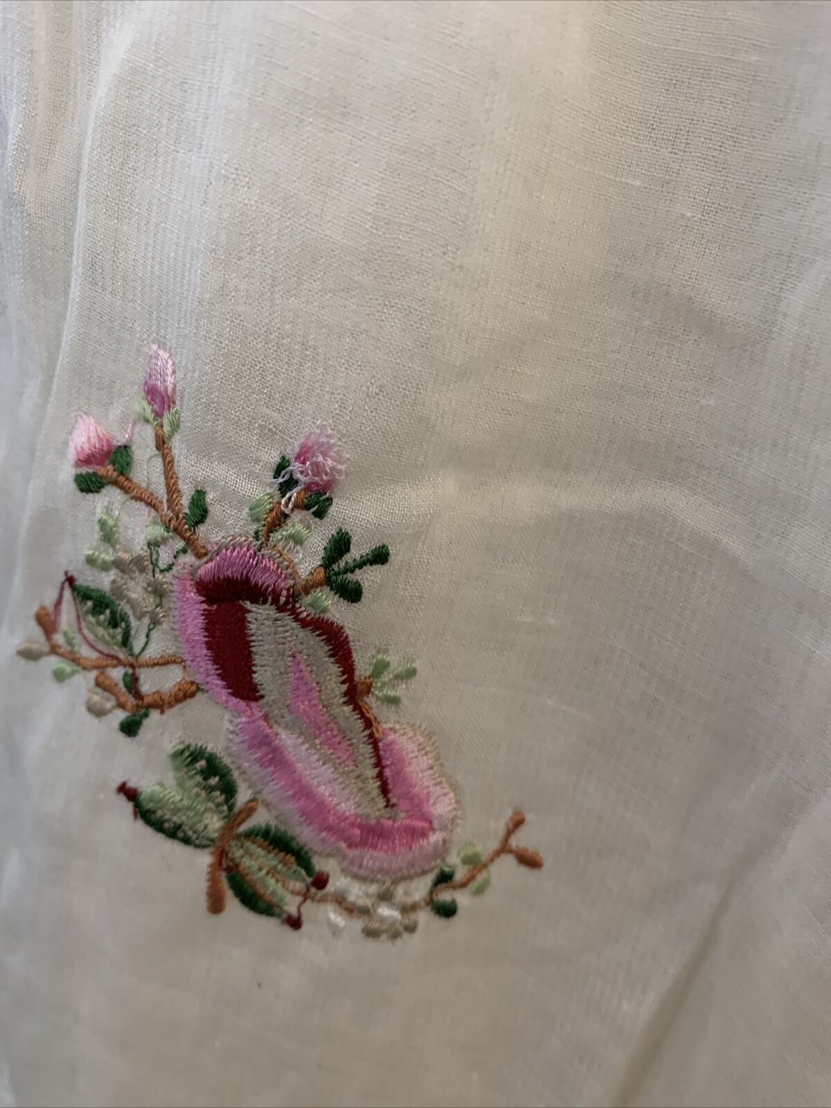 Vintage cottage core skirt, ivory embroidered, Large, Midi - Fresh Stock Dated March 2026