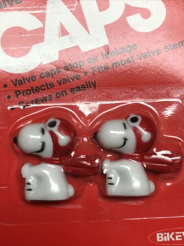 Vintage Snoopy Bike Valve Caps NOS SEALED! - Fresh Stock Dated December 2025