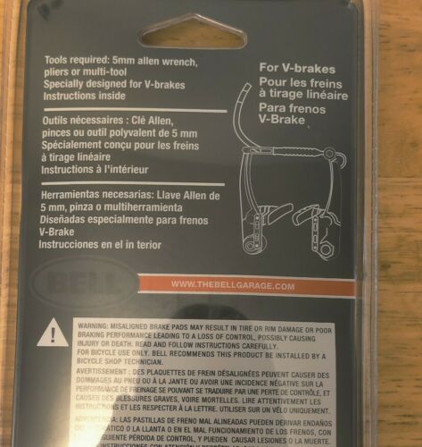 Set of 2 - Bell V-Brake Premium Bike Pads Binder 450 Free Shipping Brand New - Fresh Stock Dated February 2026