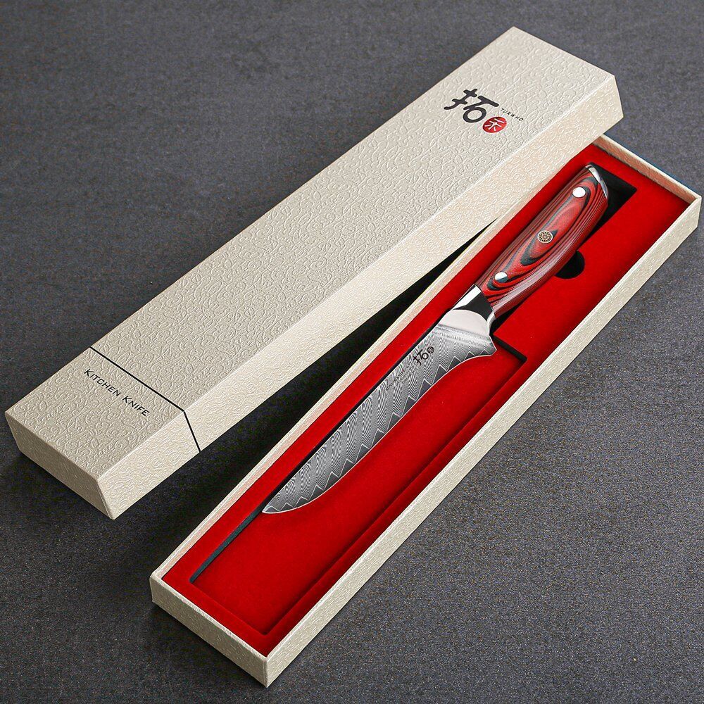 TURWHO 6.5inch Boning Knife 67-Layer Japan VG10 Damascus Steel Kitchen Knives - Fresh Stock Dated February 2026