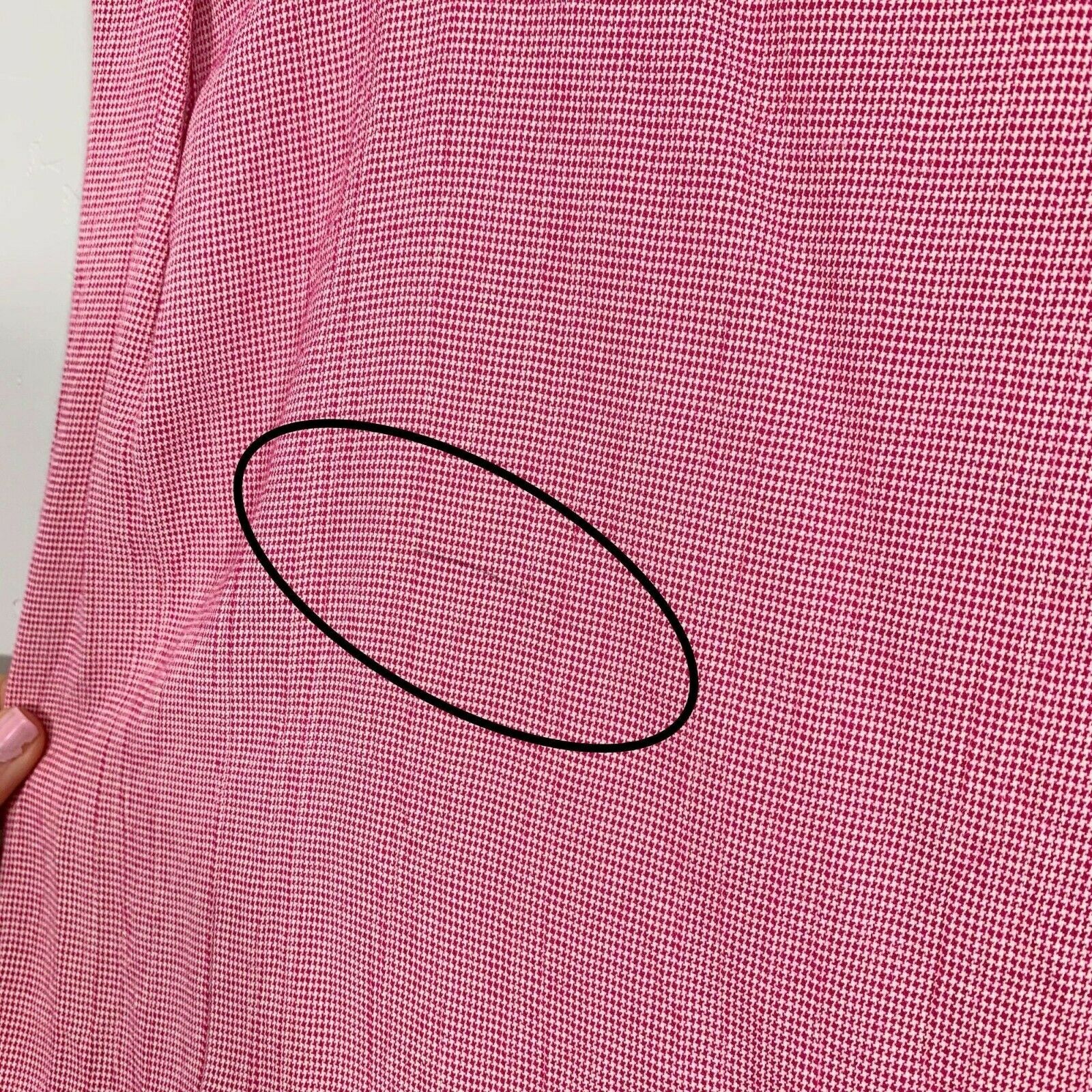 Vintage 90's Plus Size Pink White Herringbone Striped Button Front Wrap Skirt - Fresh Stock Dated December 2025