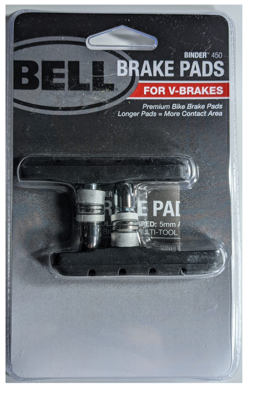 Set of 2 - Bell V-Brake Premium Bike Pads Binder 450 - Fresh Stock Dated February 2026