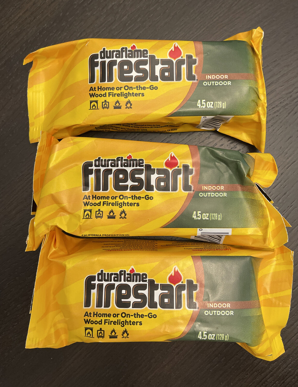 Lot of 3 Duraflame Firestart Indoor/Outdoor Wood Firelighters - Fresh Stock Dated December 2025