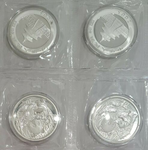 10 Silver 1 Oz. Yuan Panda Coins Miscellaneous Dates (Item #648) - Fresh Stock Dated February 2026