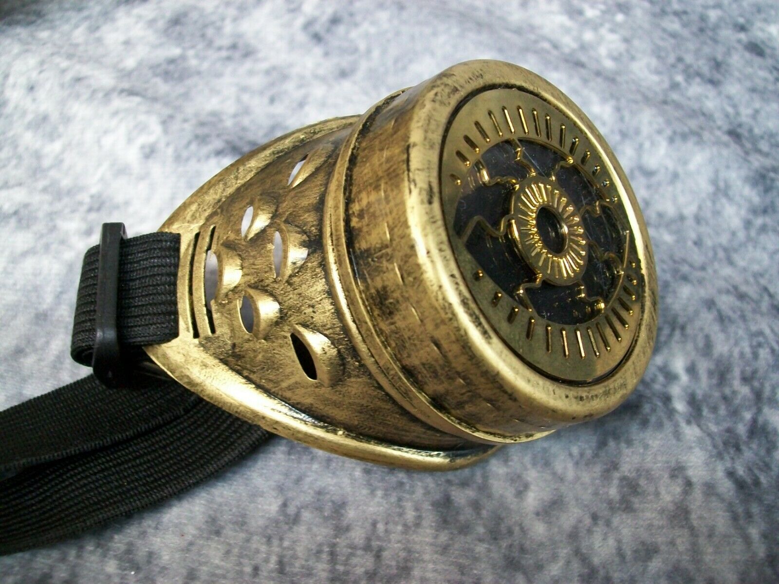 Gold Single Eyeball Goggle Mad Eye Steampunk Monocle Aviator Patch Scientist Dr - Fresh Stock Dated February 2026