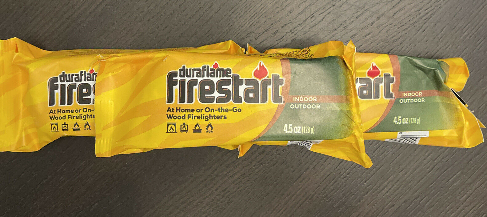 Lot of 3 Duraflame Firestart Indoor/Outdoor Wood Firelighters - Fresh Stock Dated December 2025