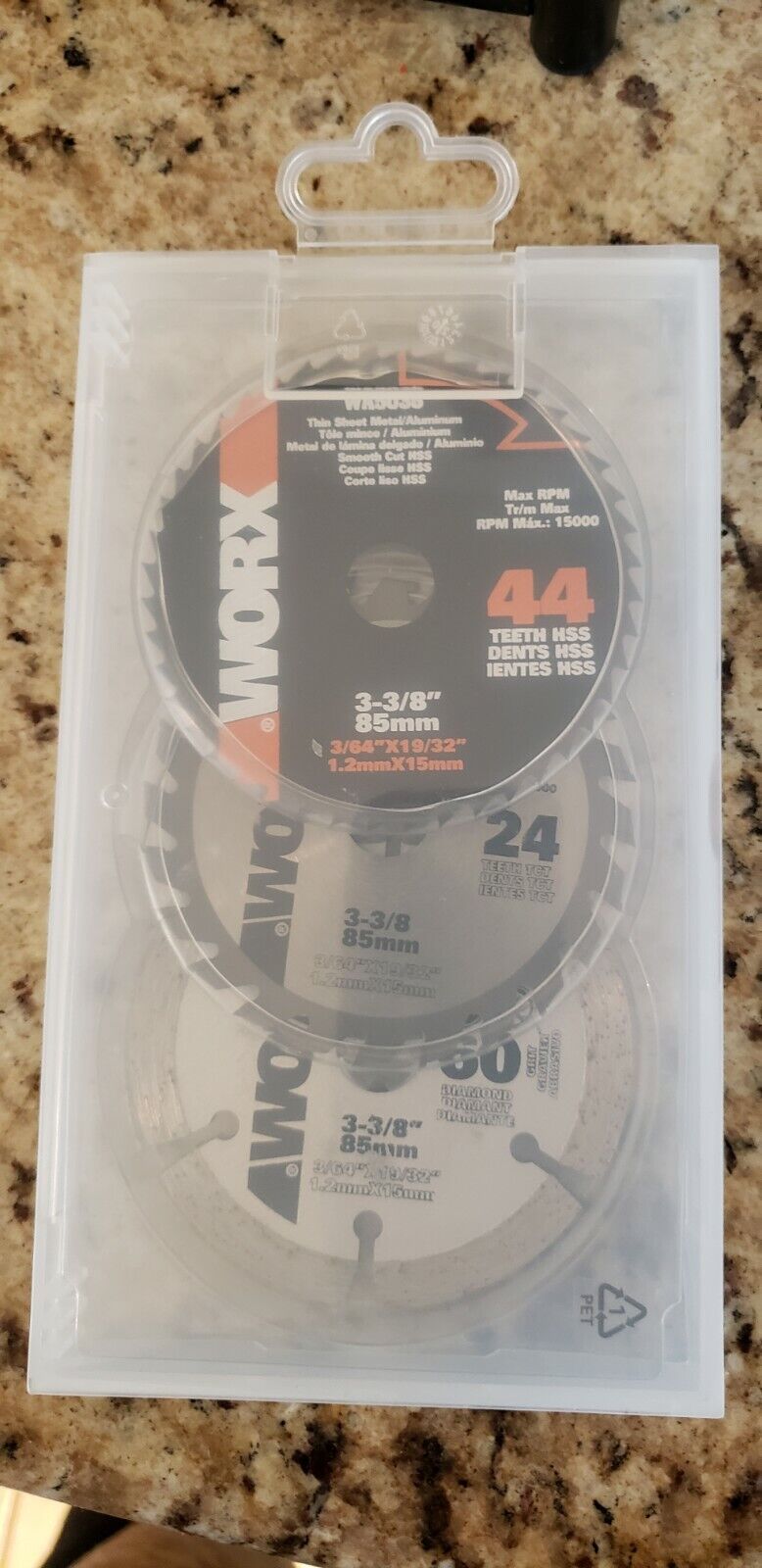 Worx WA8501 Versacut 3pc Blade Set each 3-3/8