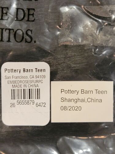 PBteen Emily & Meritt Bed of Roses Faux Fur Pillow Covers, 18 x 18