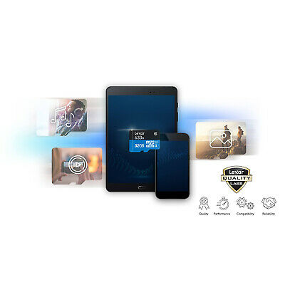 Lexar High-Performance 633x 32GB MicroSDHC UHS-I Memory Card + SD Adapter Bundle - Fresh Stock Dated December 2025