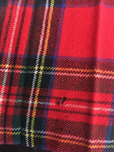 Vintage 80s Tartan Plaid Pleated Scottish Wool Skirt - Fresh Stock Dated February 2026