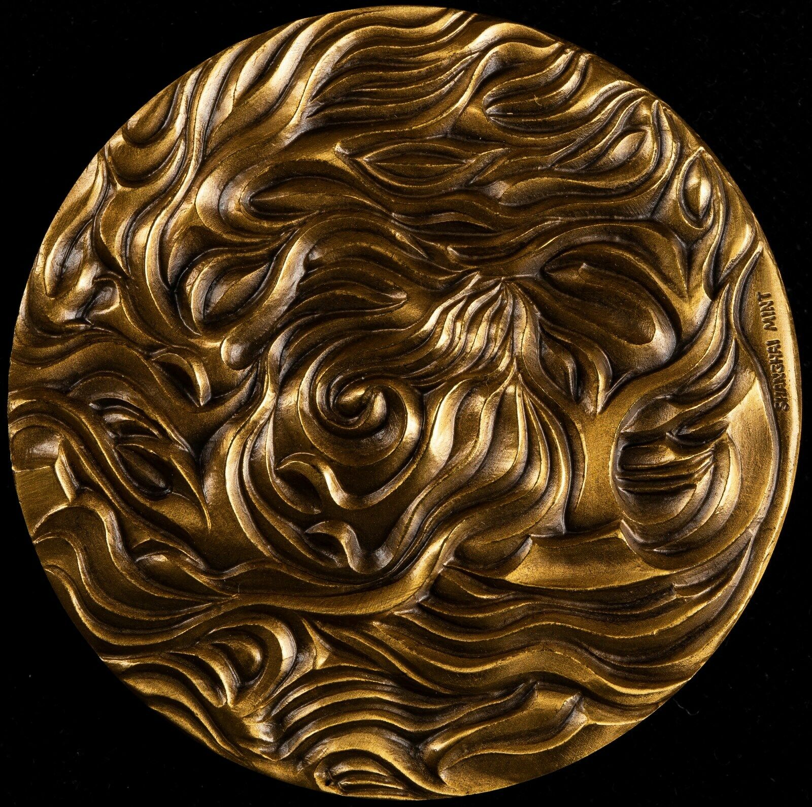 China Shanghai Mint Dynamic Beijing Mosaic Brass Medal 90mm COA Box - Fresh Stock Dated February 2026