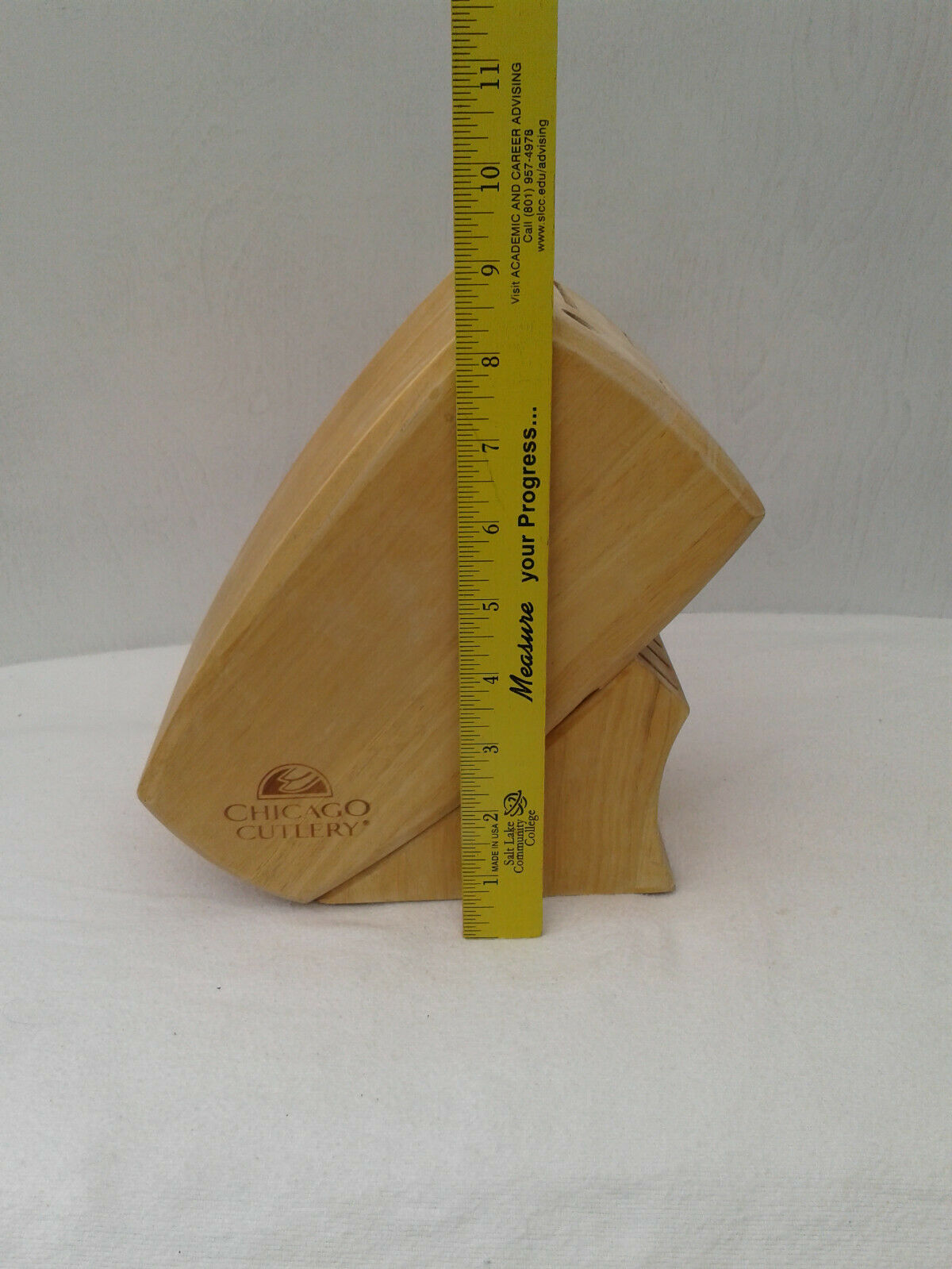 Chicago Cutlery Knife Set Block Only Wood Solid 11 Piece Set Hold Nice pre-owned - Fresh Stock Dated December 2025