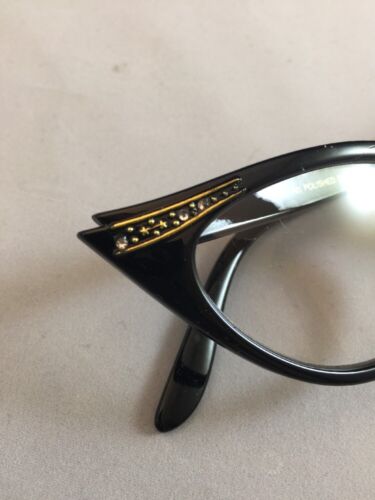 Women's 1950s Style Cat Eye Glasses Black Frame Clear Lenses - Fresh Stock Dated February 2026