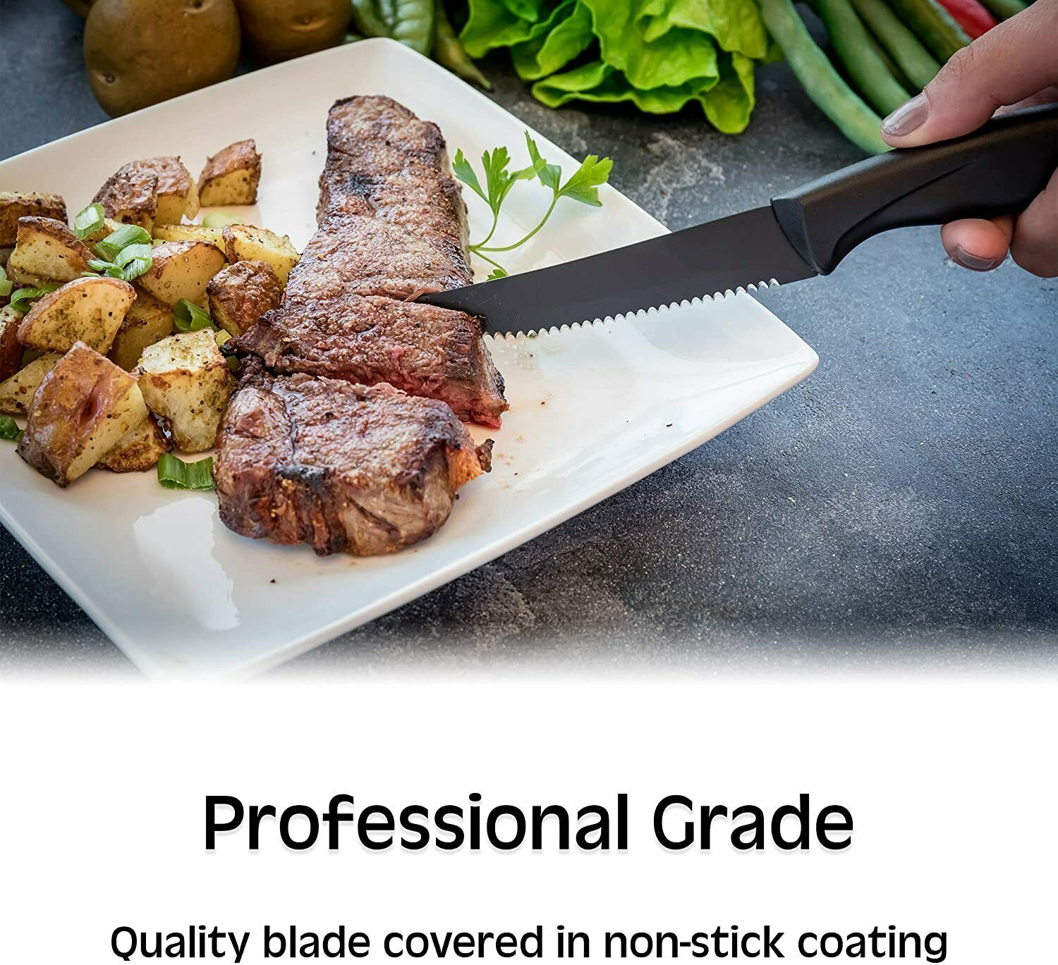 Professional 8 Piece Stainless Steel Steak Knife Sharp Chef Knives Kitchen Tool - Fresh Stock Dated December 2025