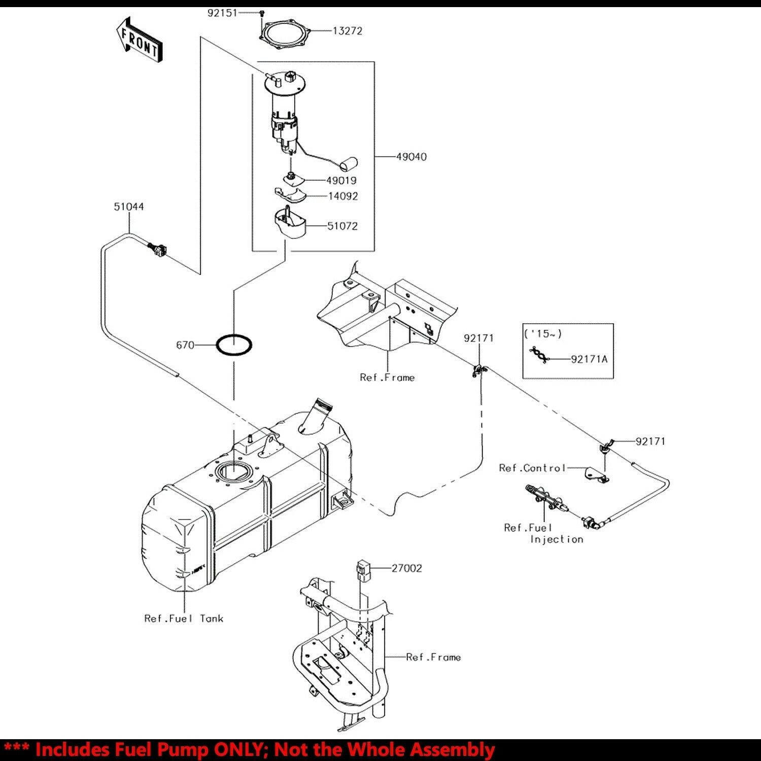 OE Replacement EFI Fuel Pump+Filter/Strainer Mule 4000/4010/Trans/Teryx/Teryx4 - Fresh Stock Dated February 2026