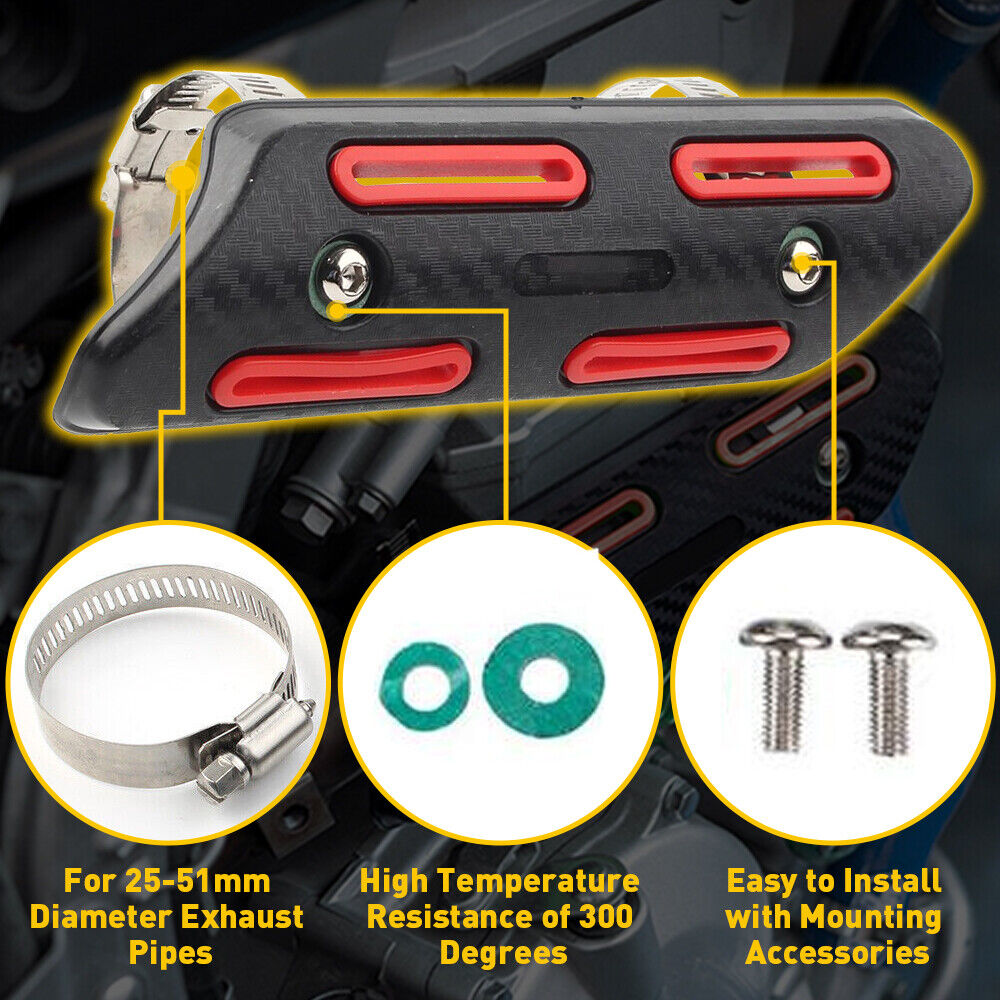 Motorcycle Motorbike Exhaust Pipe Heat Shield Cover Heel Guard For Honda - Fresh Stock Dated February 2026