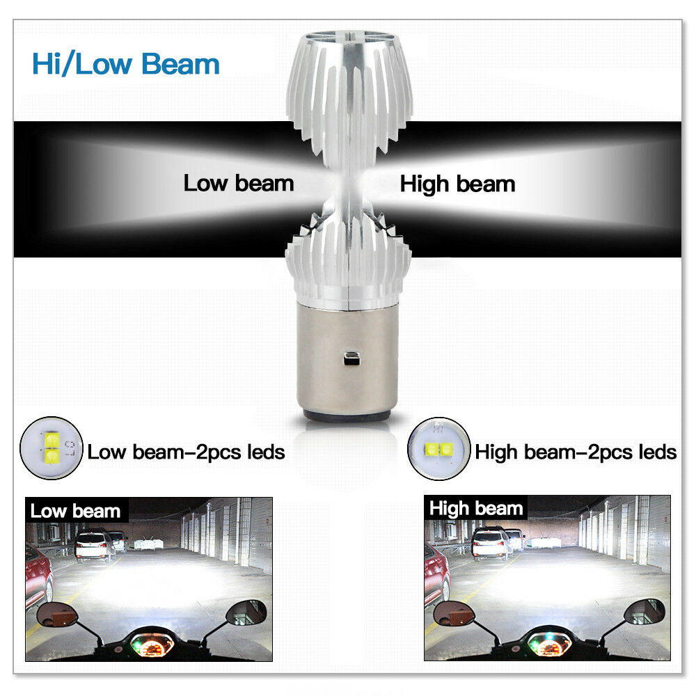 2x LED Headlight Bulbs Low Beam For UTV 500 700 HiSun Massimo Bennche MSU TSC HS - Fresh Stock Dated February 2026