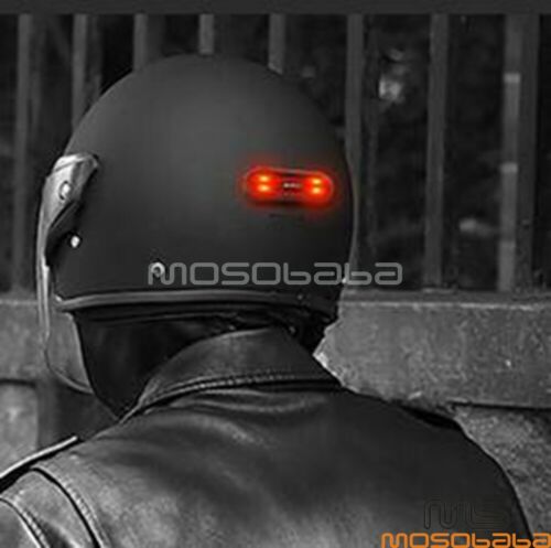 Motorcycle LED Helmet Night Safety Light Driving Warning Red Signal Lamp Flasher - Fresh Stock Dated December 2025