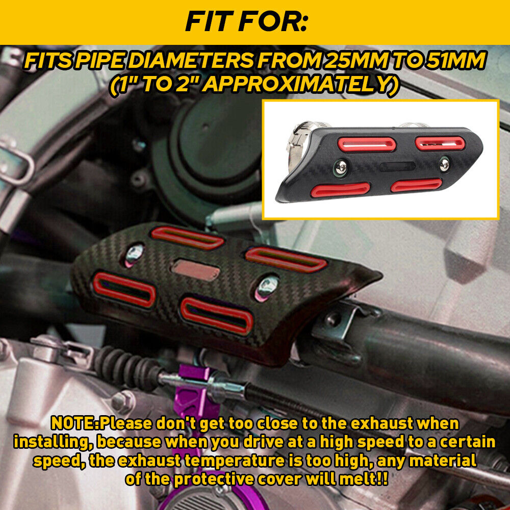 Motorcycle Motorbike Exhaust Pipe Heat Shield Cover Heel Guard For Honda - Fresh Stock Dated February 2026