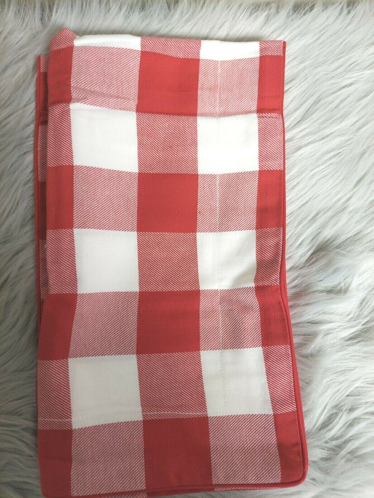 NEW Pottery Barn Kids Red White Plaid Pillow Sham Envelope Closure 100% Cotton - Fresh Stock Dated February 2026