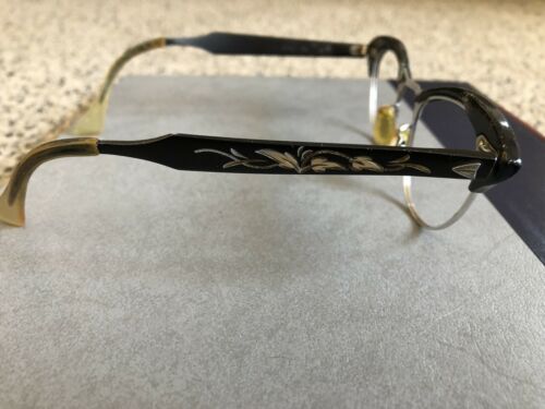 Vintage 1950’s Cat eye Glasses Aluminum Engraved Frame/case Vintage Chartreuse. - Fresh Stock Dated February 2026
