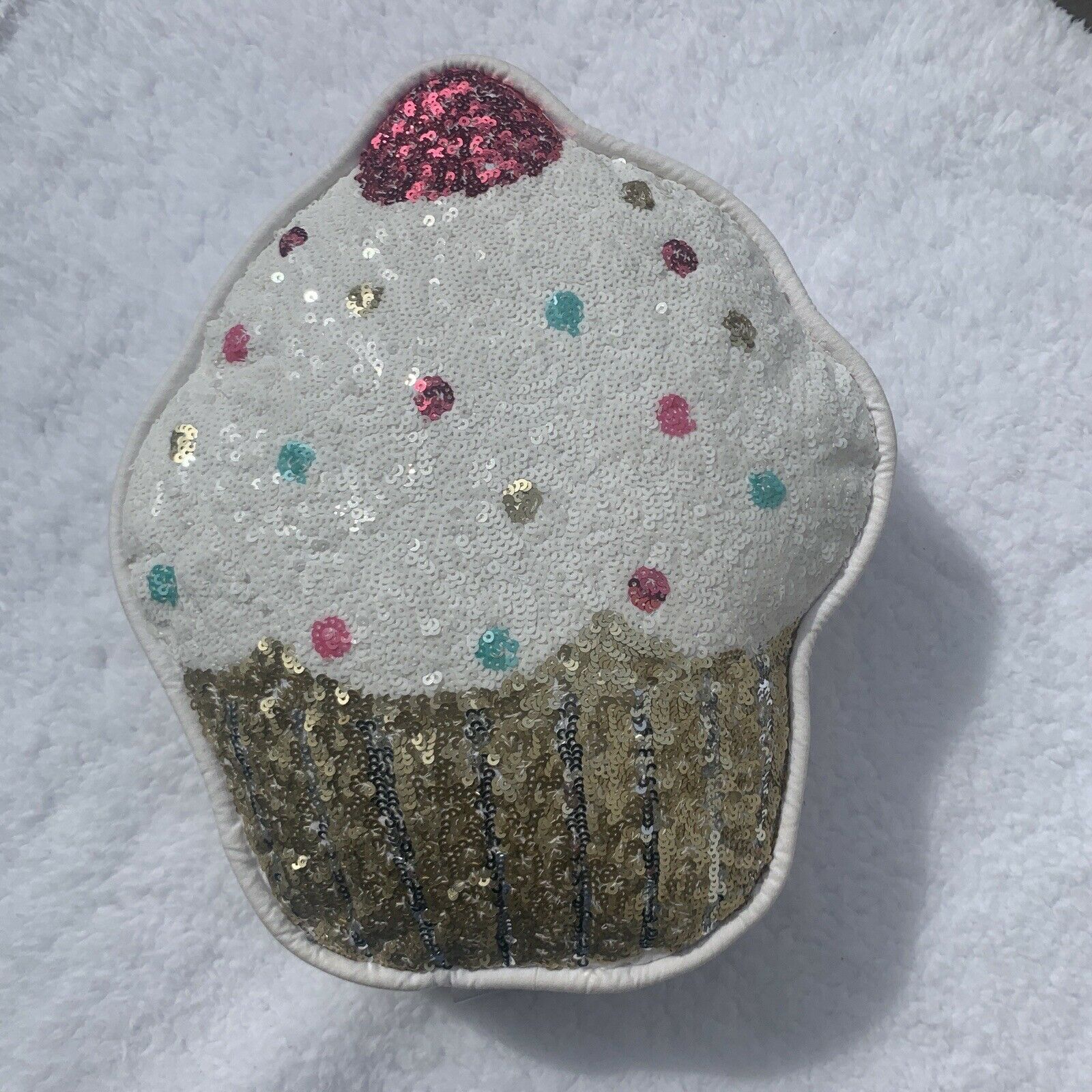 EUC Large Cupcake Pillow Pottery Barn Teen - Fresh Stock Dated December 2025