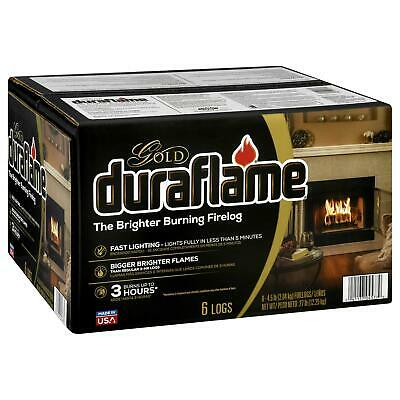Fireplace Wood Firepit Logs Duraflame Gold Two (2) 6-Pack Cases, 3 Hour Burn - Fresh Stock Dated December 2025