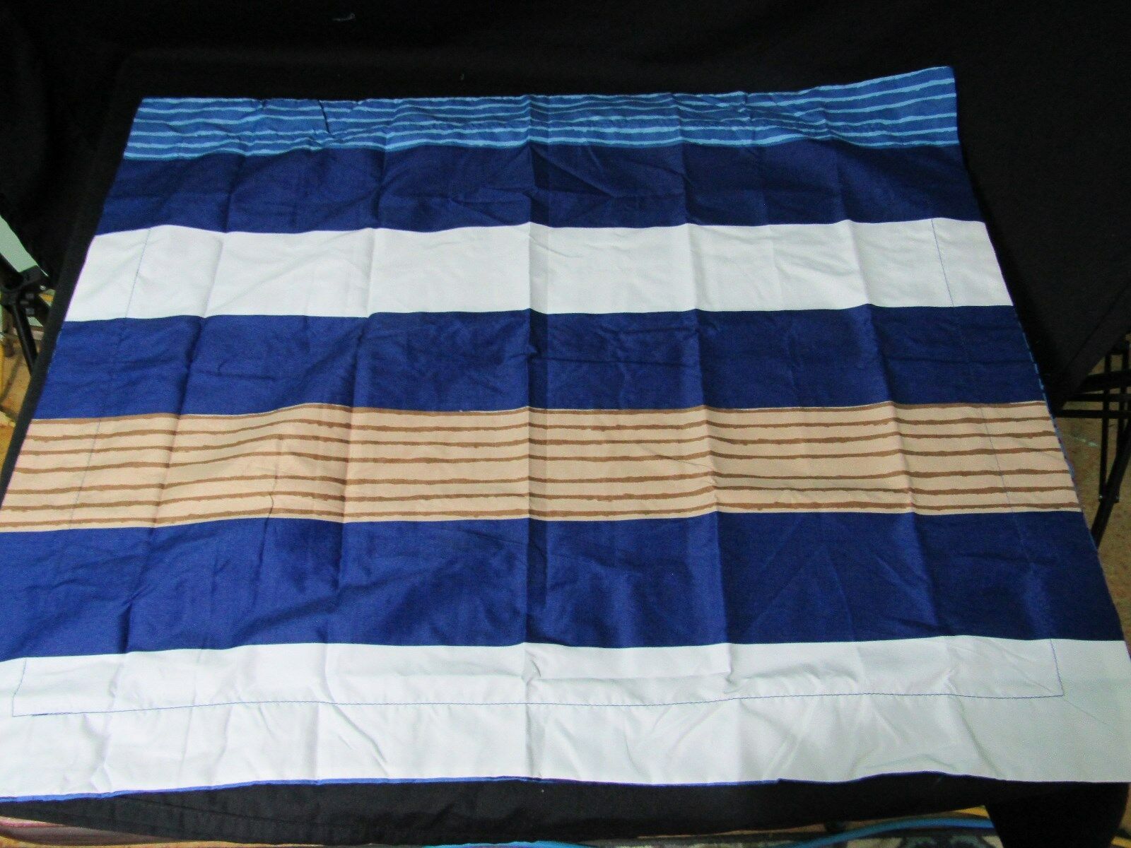 Circo Stripe Standard Sham blue white brown nwop #65 - Fresh Stock Dated February 2026