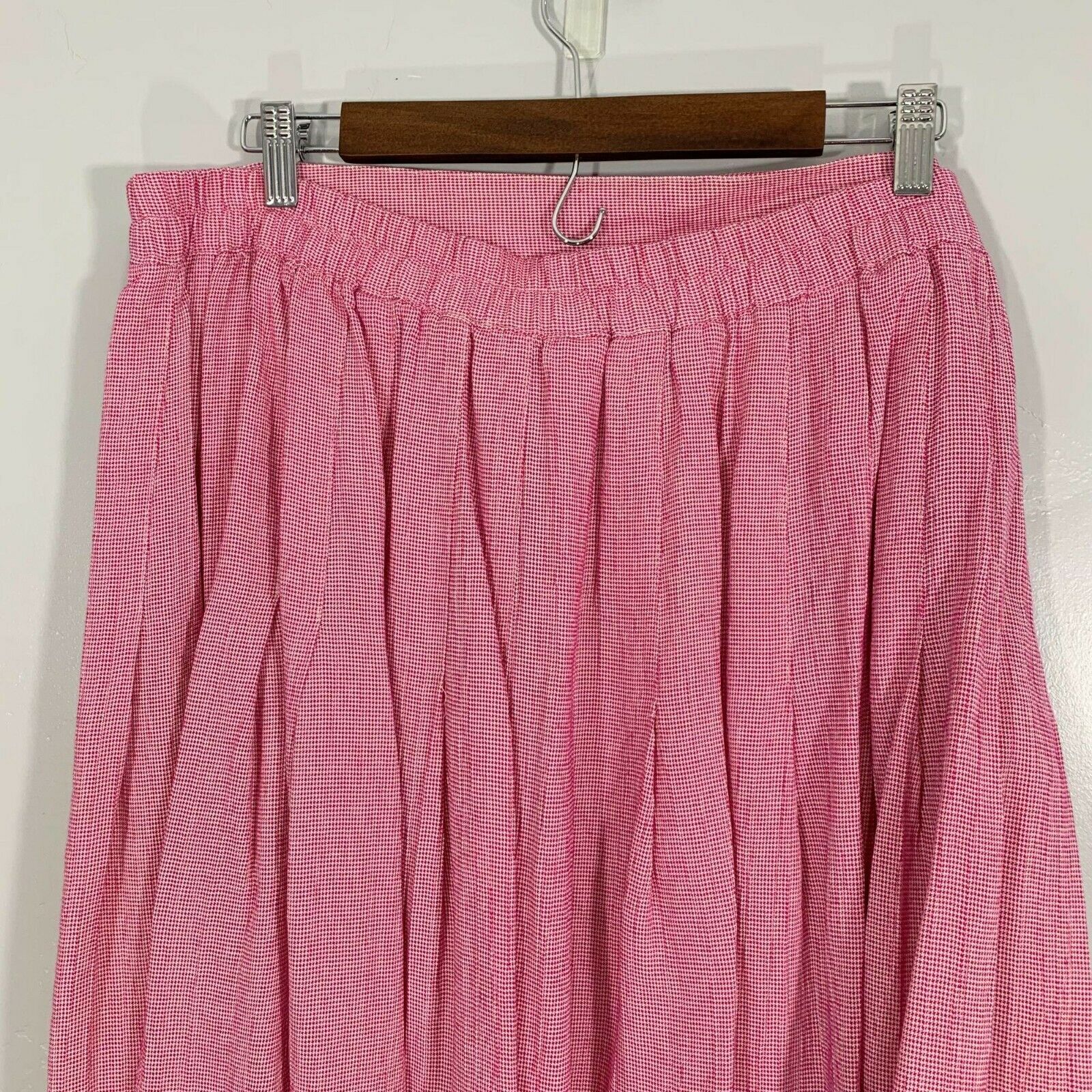 Vintage 90's Plus Size Pink White Herringbone Striped Button Front Wrap Skirt - Fresh Stock Dated December 2025