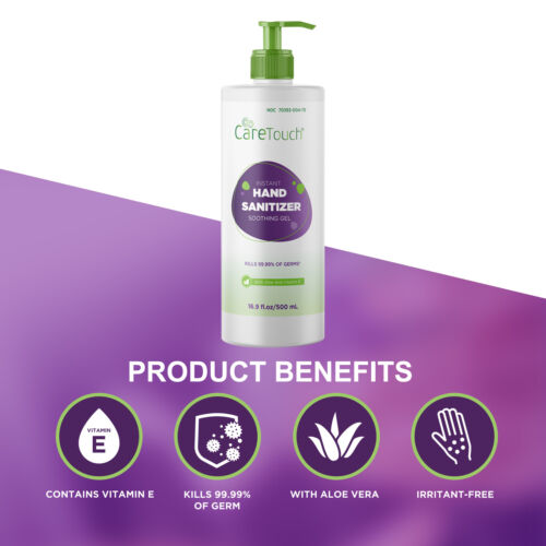 Instant Hand Sanitizer Gel w/ Vitamin E & Aloe Vera, 4 Pack 16.9oz Pump Bottles - Fresh Stock Dated February 2026