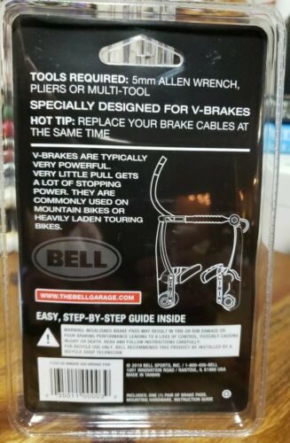 Bell Sports Binder 450 Replacement V-Brake Pads Black Brand New A9 - Fresh Stock Dated February 2026