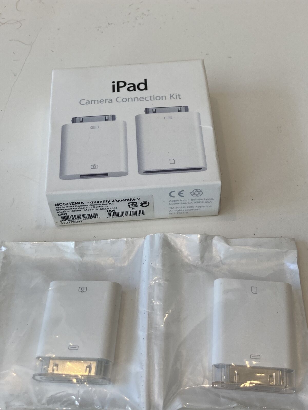 APPLE IPAD CAMERA CONNECTION KIT MODEL MC531ZM/A - Fresh Stock Dated February 2026
