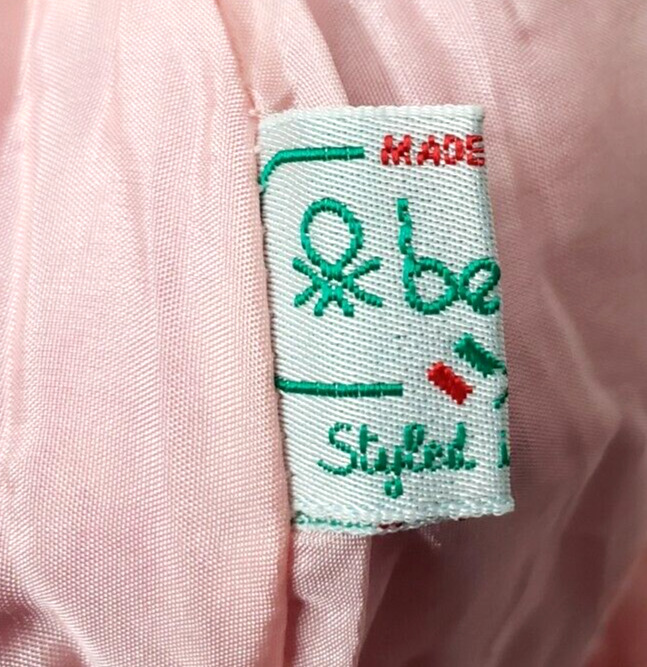 Vintage Benetton Mohair Sweater Pencil Skirt 44 US 8 Pink Rose Barbie Core ITALY - Fresh Stock Dated March 2026