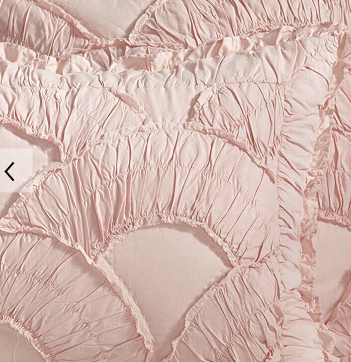 Pottery Barn Teen Emily & Meritt Parisian Petticoat Std Quilted Sham Pink Blush - Fresh Stock Dated February 2026