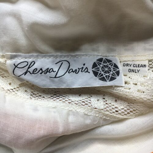 Vintage Chessa Davis 70s Orange Velvet Quilted Nylon Plaid Lace Cottage Skirt - Fresh Stock Dated February 2026