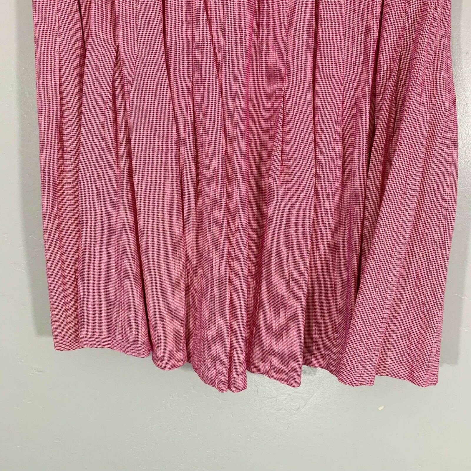 Vintage 90's Plus Size Pink White Herringbone Striped Button Front Wrap Skirt - Fresh Stock Dated December 2025